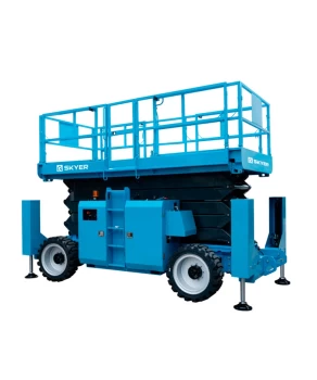 Подъемник самоходный дизельный ножничный с выдвижными платформами SKYER DPL1436