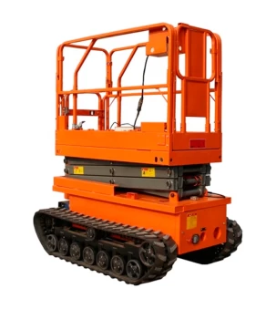 Подъемник ножничный передвижной самоходный 450 кг 6,0 м TOR GTJZ0608LD гусеничный (автономный)